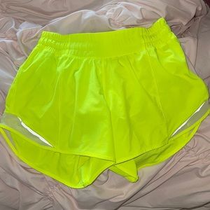 Lulu size 4 neon shorts 4”